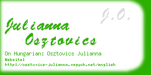 julianna osztovics business card